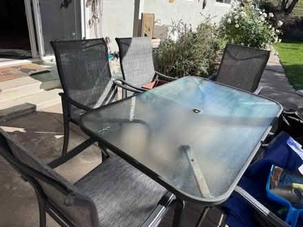 Photo of free Glass patio table (Lompoc, CA) #1