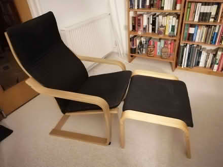 Photo of free IKEA Poang chair and stool (Swanage BH19) #2