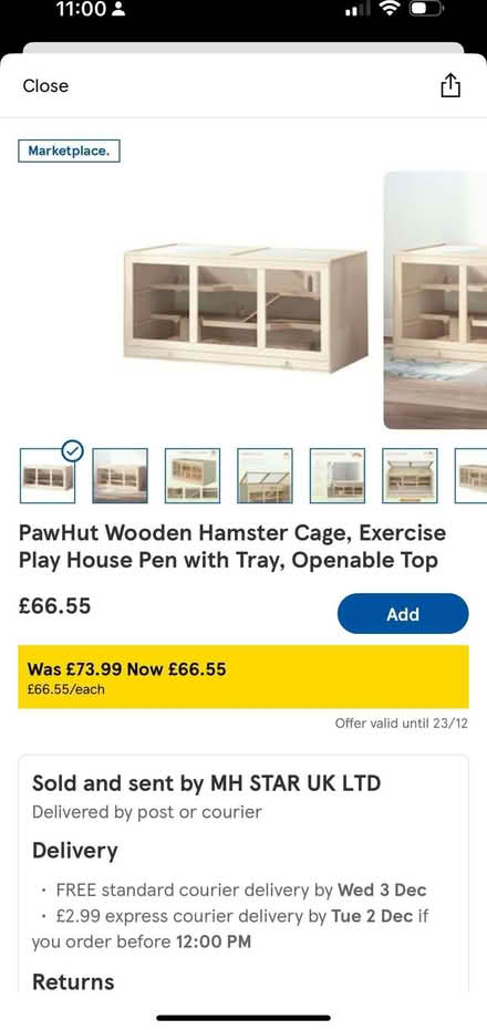 Photo of Hamster enclosure or vivarium (Sherrard's Green WR14) #1