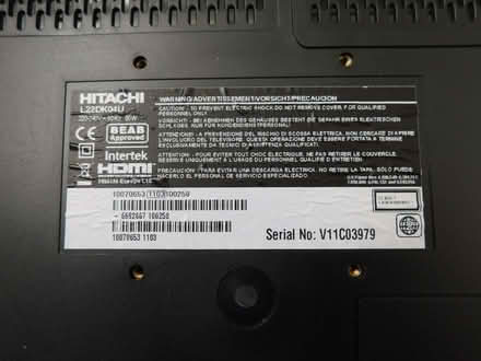 Photo of free Hitachi 22" Colour TV with built in DVD, NO REMOTE (Ferndown BH22) #4