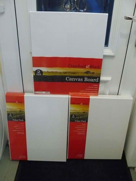 Photo of free Art supplies: 6 x stretch canvas & 2 x canvas boards 20"x16" (Kempsey WR5) #1