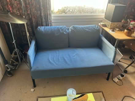 Photo of free Small ikea blue sofa (South Woodford, E18) #1