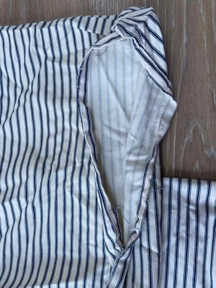 Photo of free blue white striped cushions (Weeke, Winchester SO22) #3