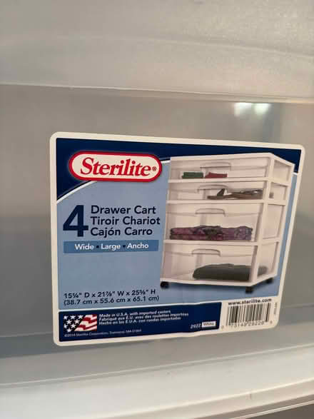 Photo of free Sterilite four drawer bin (Shoreline) #2