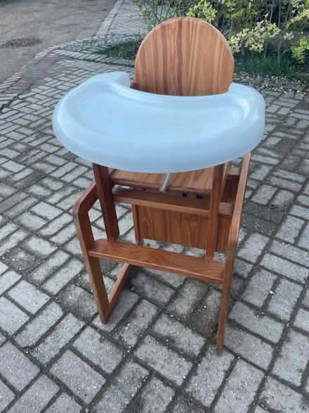 Photo of free Wooden High Chair (Wrestlingworth nr Biggleswade) #2