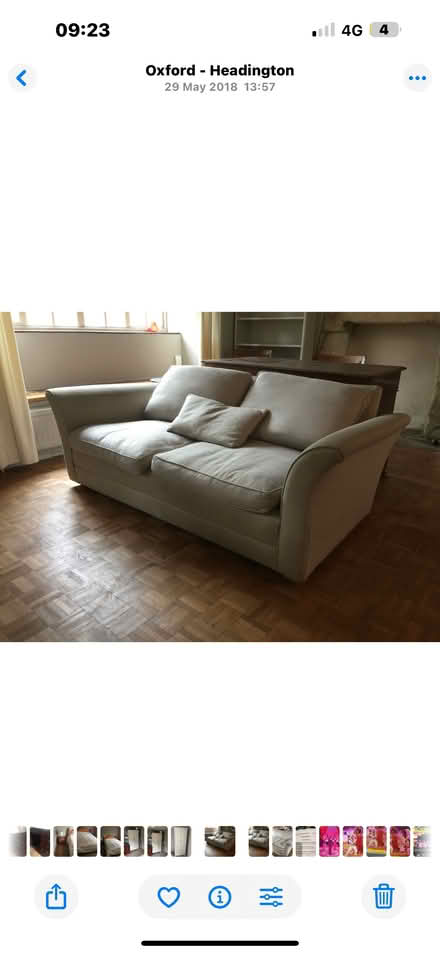 Photo of free Sofa grey linen and down (Cumnor OX2) #2