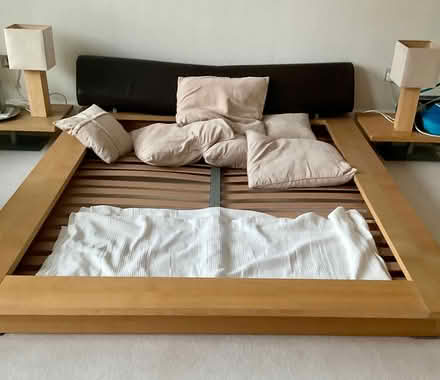 Photo of free King Size Low Platform Wooden Bed (Cobham, Surrey KT11) #1
