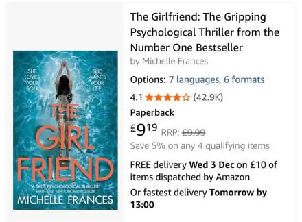 Photo of free The Girlfriend - Michelle Frances (Hemel Hempstead HP3) #1