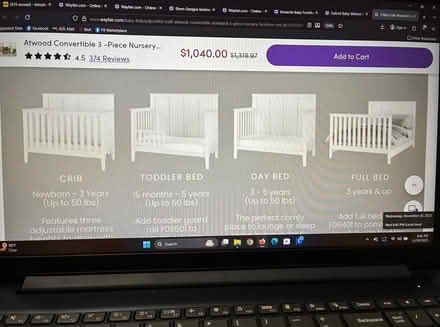 Photo of free Conversion bed/Crib,Toddler, Full (South Santa Rosa) #1