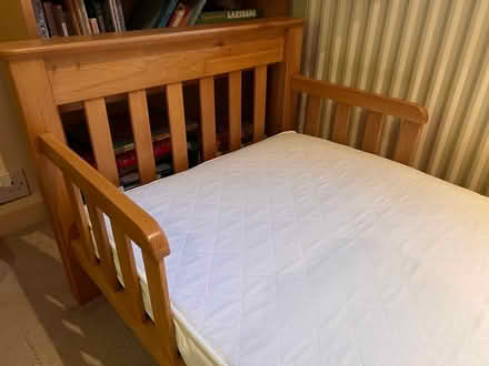 Photo of free Oak Toddler Bed plus mattress (Teddington TW11) #3