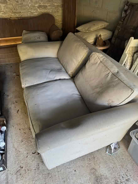 Photo of free Sofa grey linen and down (Cumnor OX2) #3