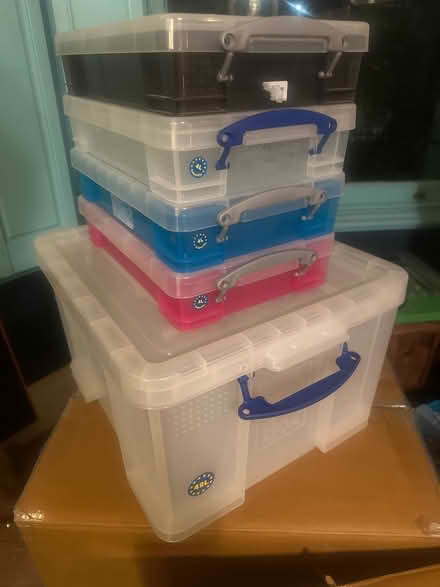 Photo of free Plastic Storage Crates x 5 (N4) #1