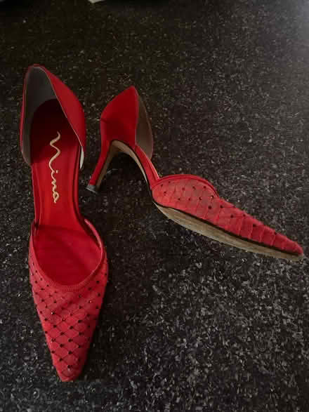 Photo of free Red beaded 9 1/2 Shoes (Capitol Hill, Lincoln Park) #1