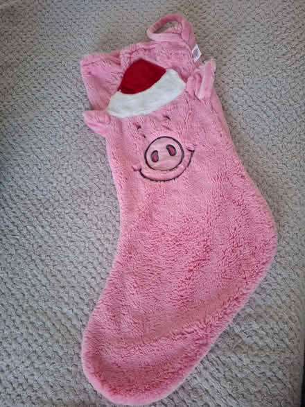 Photo of free Percy pig Christmas stocking (Emlyn Gardens W12) #1