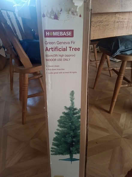 Photo of free Christmas tree and baubles (Long row Belper) #2