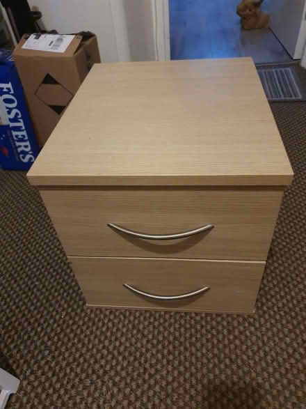 Photo of free Oak effect 2 drawer side cabinet (Portsmouth paulsgrove) #2