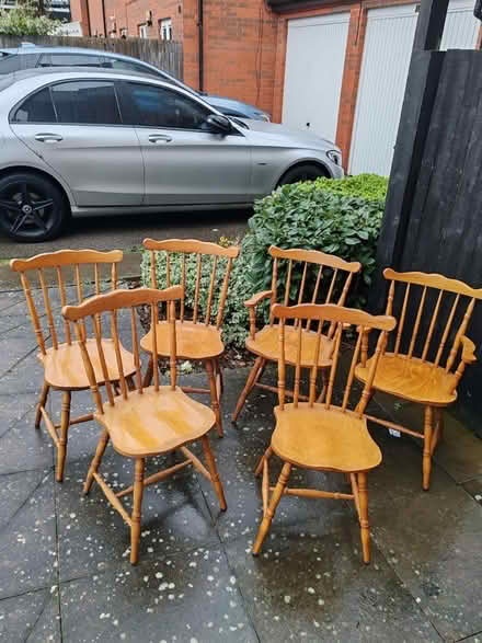Photo of free Six dining chairs (Abbey Lane Area LE4) #1