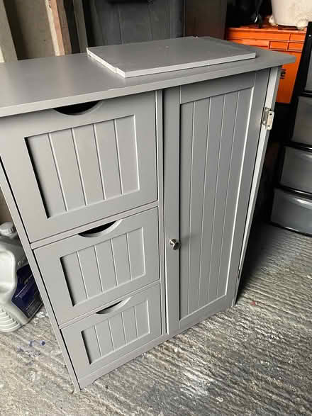 Photo of free Grey bathroom cabinet (Illingworth. HX2) #1