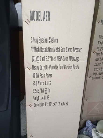 Photo of free Pair of very nice AER floor standing speakers. (Rosudgeon TR20) #3