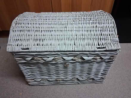 Photo of free Large blue wicker storage basket (Brixton SW9) #2