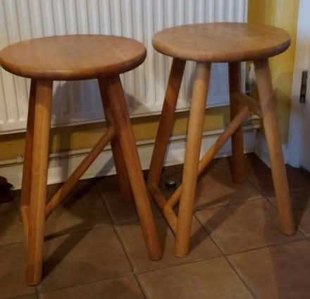 Photo of free 2 x wooden stools (Eastbourne BN21 2) #2