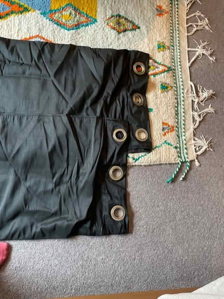 Photo of free 2 x black curtain (Leigh woods) #2