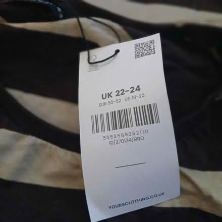 Photo of free Plus size 22-24 Brown and white striped dress from Yours (Spixworth NR10) #2