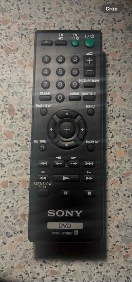 Photo of Sony DVD Remote, Model RMT-D198P (CT2) #1