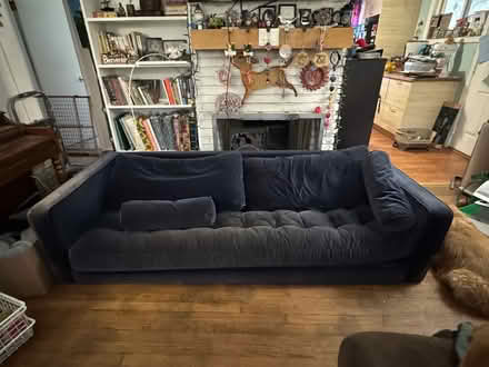 Photo of free 86” blue sofa (20851) #1