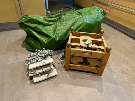 Photo of free 7 foot Christmas tree with lights (Horsham North RH12) #2