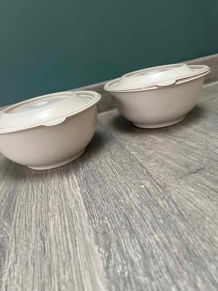 Photo of free 2 circular plastic containers with lids (Southsea PO4) #2