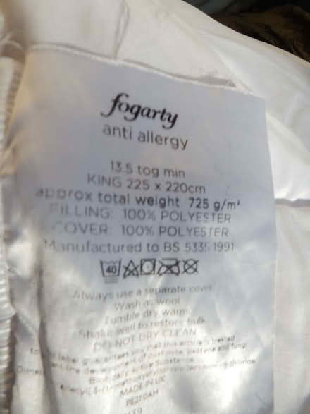 Photo of free King Size Duvet (Kenn Road BS21) #1