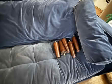 Photo of free 86” blue sofa (20851) #2