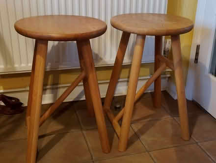 Photo of free 2 x wooden stools (Eastbourne BN21 2) #1