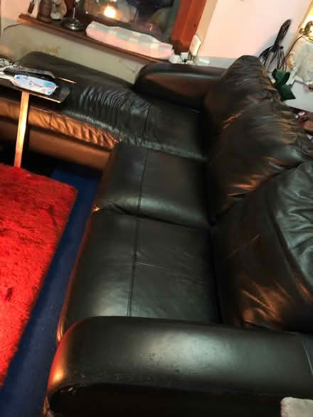 Photo of free Leather look corner sofa bed (Lancaster, Skerton) #1
