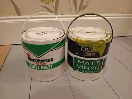 Photo of free 2 pots of full paint purple and lime (Bruntsfield EH10) #1