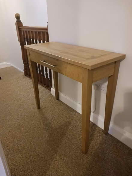 Photo of free Leather Armchair and Hall table (Off Hunters Lane, Ashbourne) #1