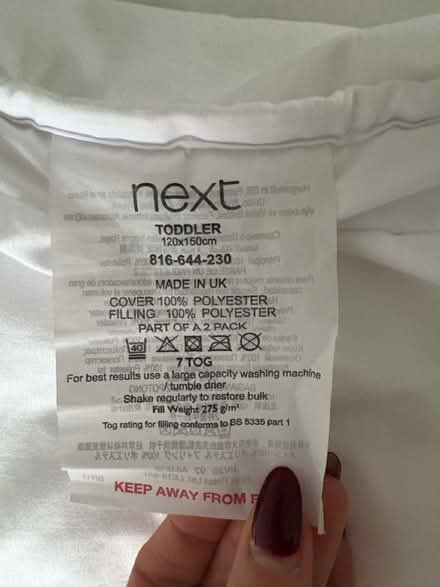 Photo of free Toddler duvet and pillow (Bromley North BR1) #1