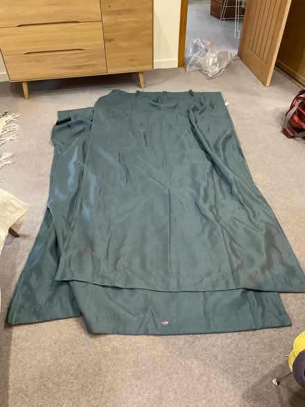 Photo of free 4 x Blue black out curtains (Leigh woods) #1