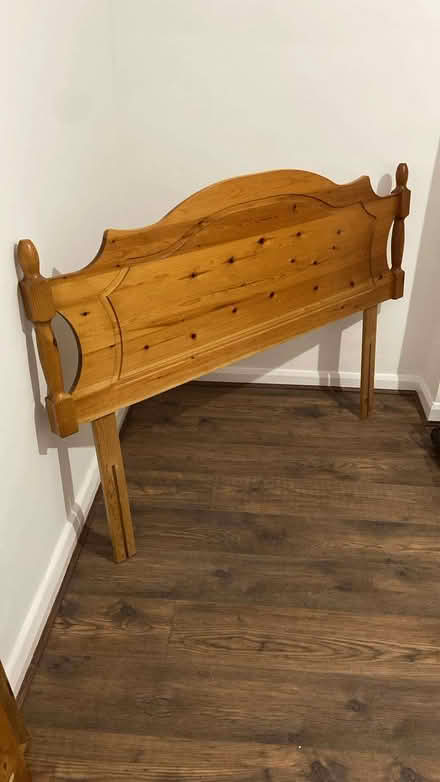 Photo of free Pure pine wood king size head board (Tooting SW17) #1