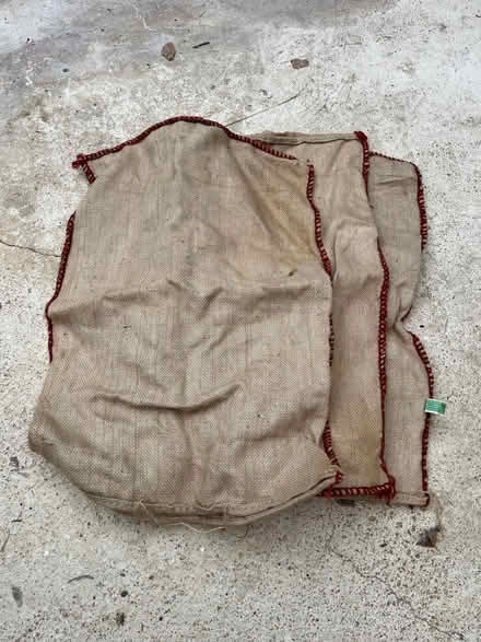 Photo of free 3 hessian potato sacks, unused (Whiteshill GL6) #1