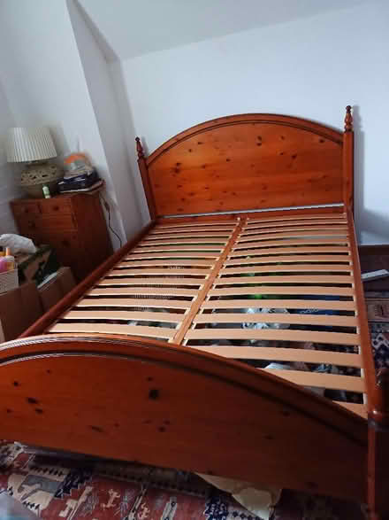 Photo of free Wooden double bed frame - No mattress (Sidley TN40) #2