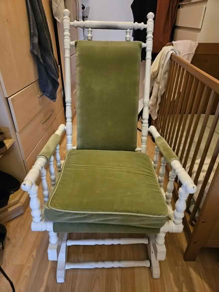 Photo of free White and green rocking chair (Widnes WA8) #1