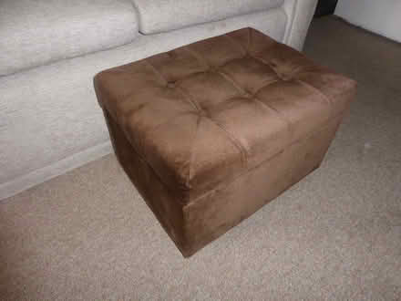 Photo of free footstool/ ottoman, 15"dx20"wx 15" high with castors (Dean Court OX2) #1