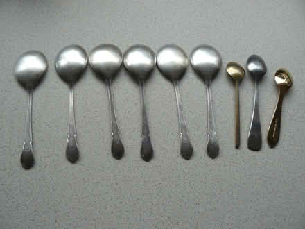 Photo of free 6 x vintage 1960s dessert spoons & 3 x tea spoons (Kempsey WR5) #2