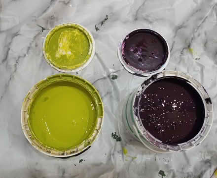 Photo of free 2 pots of full paint purple and lime (Bruntsfield EH10) #2
