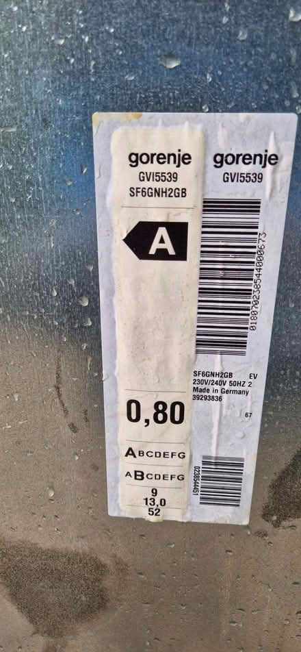 Photo of free slim integrated dishwasher Gorenje GVi5539(hisense company) (Humphrey's End GL5) #1