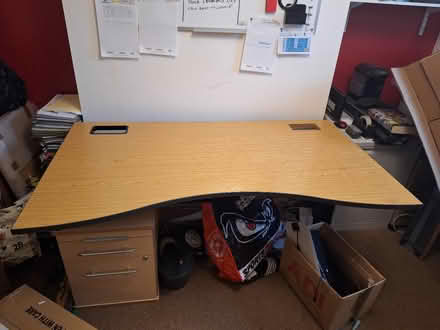 Photo of free Beech Desk with two cable ports (Folkestone CT20) #1