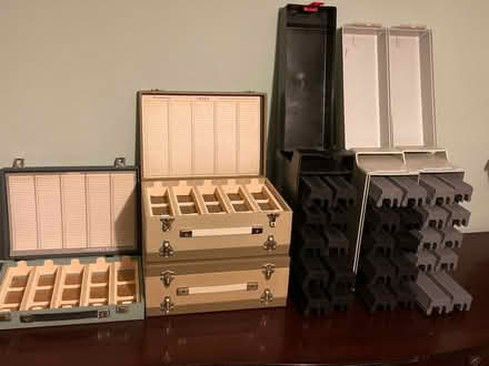 Photo of free 35mm Slide Storage Cases and Projector Cassettes (Knotty Green HP9) #1