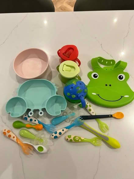 Photo of free Assorted kids cutlery, plates and cups. (Horsforth LS18) #1